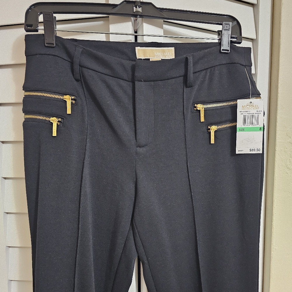 Michael Kors Ponte Knit Black Pants - Picture 3 of 10